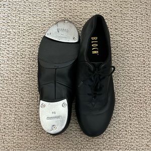 Bloch Black Leather Tap Shoes, Size Women’s 8